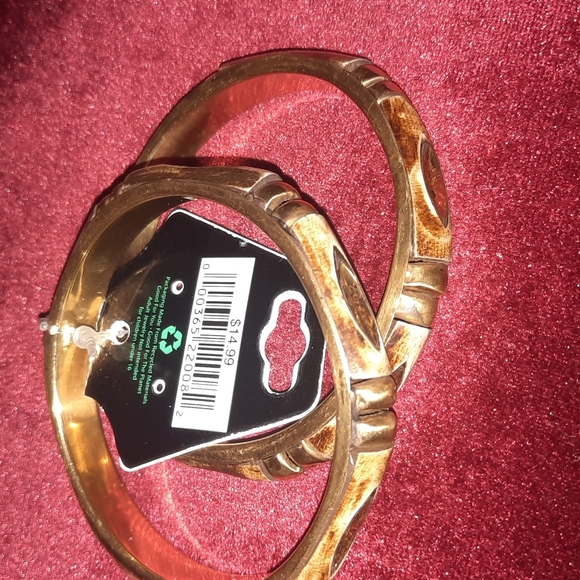 2 brass & bamboo bangles - Picture 6 of 7